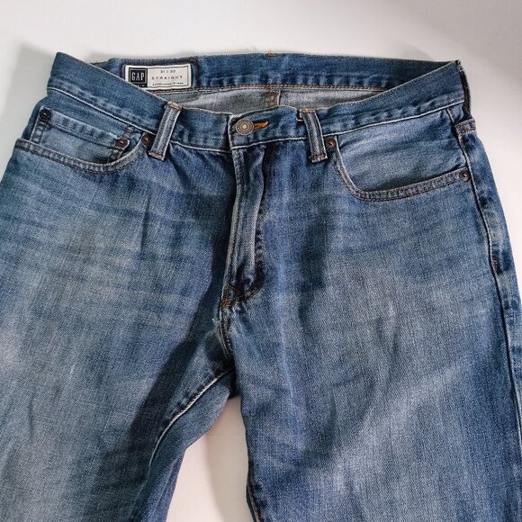 GAP Denim jeans men's size 31X30 denim blue straight vintage Sahara - Picture 2 of 15